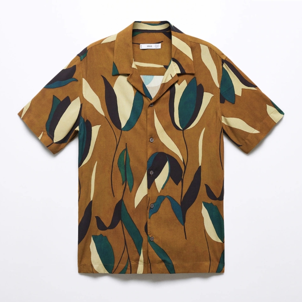 Floral Print Bowling Shirt